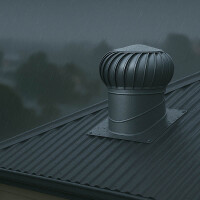 Whirlybird on a dark, rainy day